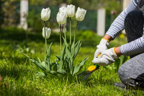 Garden waste recycling and sustainable maintenance at Gardeners Manor House