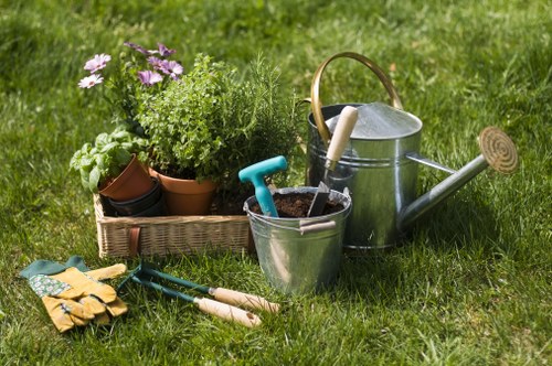 Seasonal garden maintenance in Manor House with healthy planting and lawn care